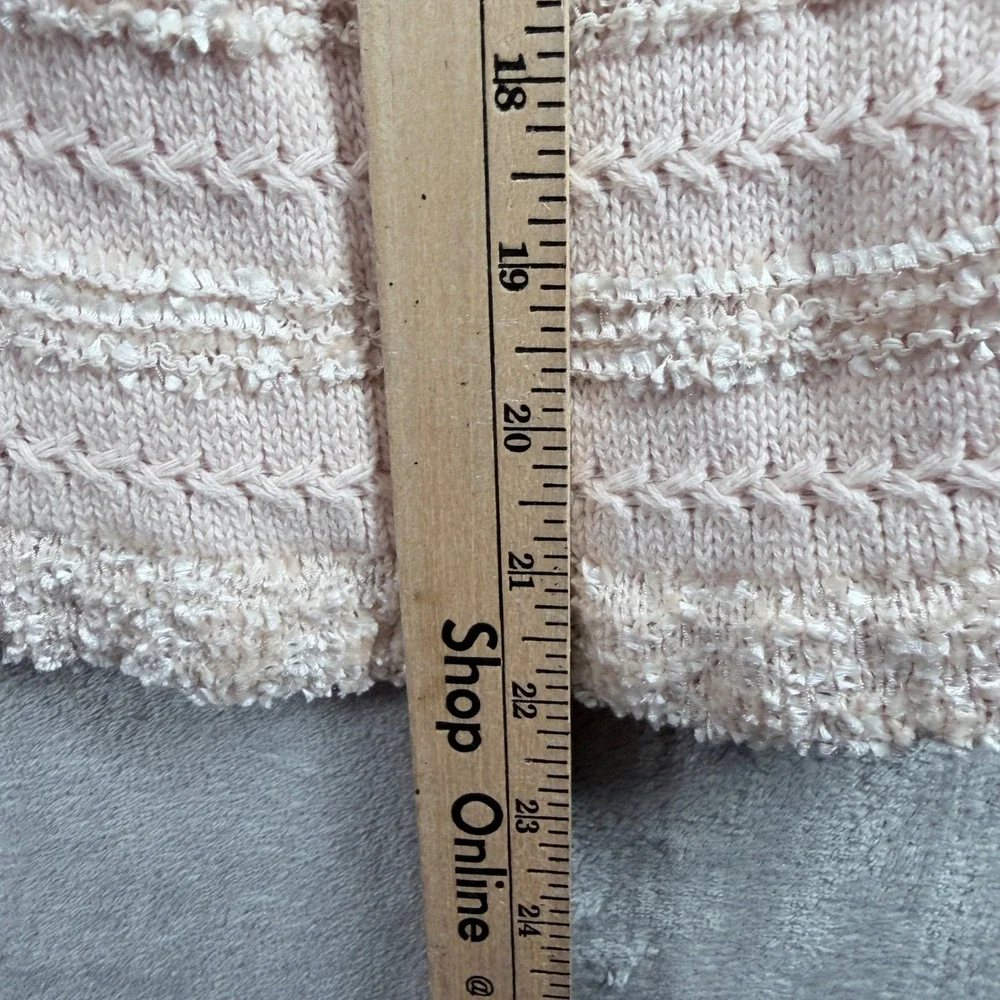 Ann Taylor Factory Textured Knit Jacket Blush‎ Coquette Parisian Chic Size Small